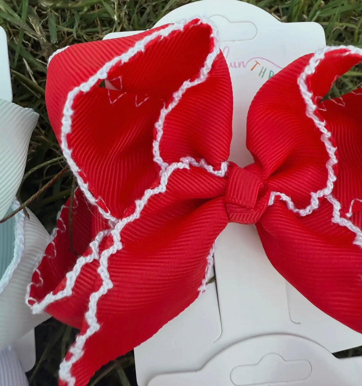 4in” Red Moonstitch Bow