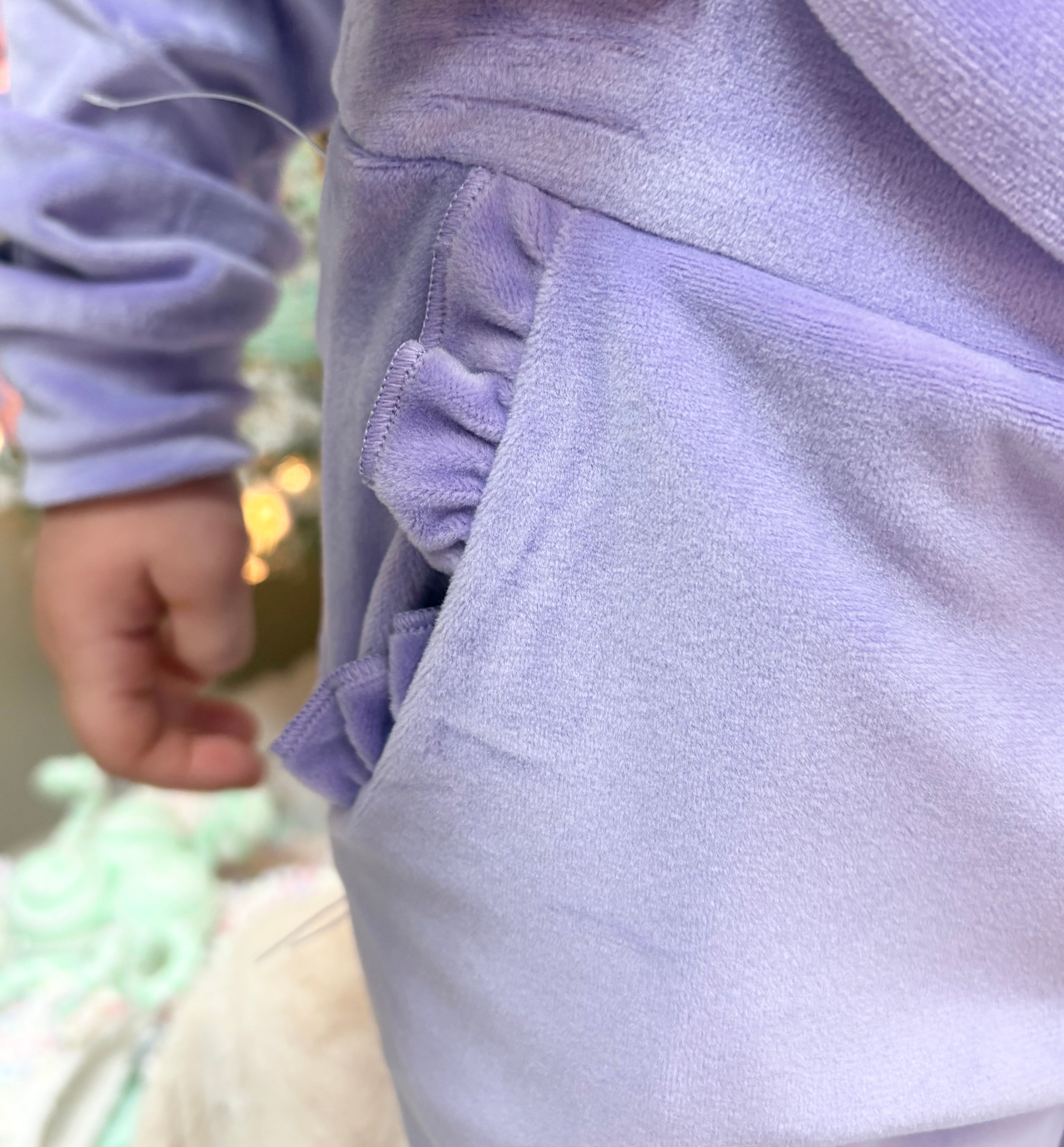 Paisley Purple Velour Hoodie Pants Set