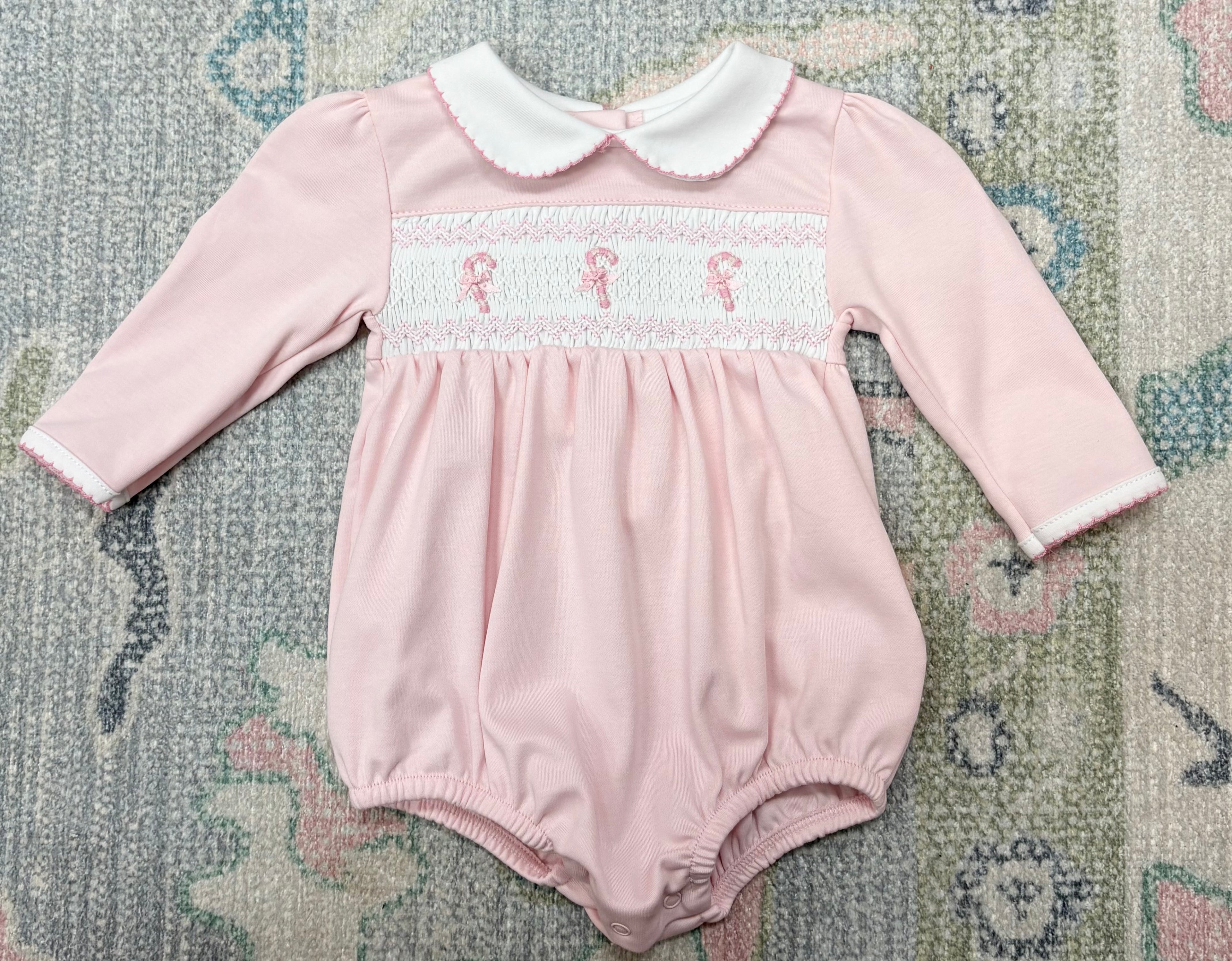 Sweet Peppermint Smocked Bubble