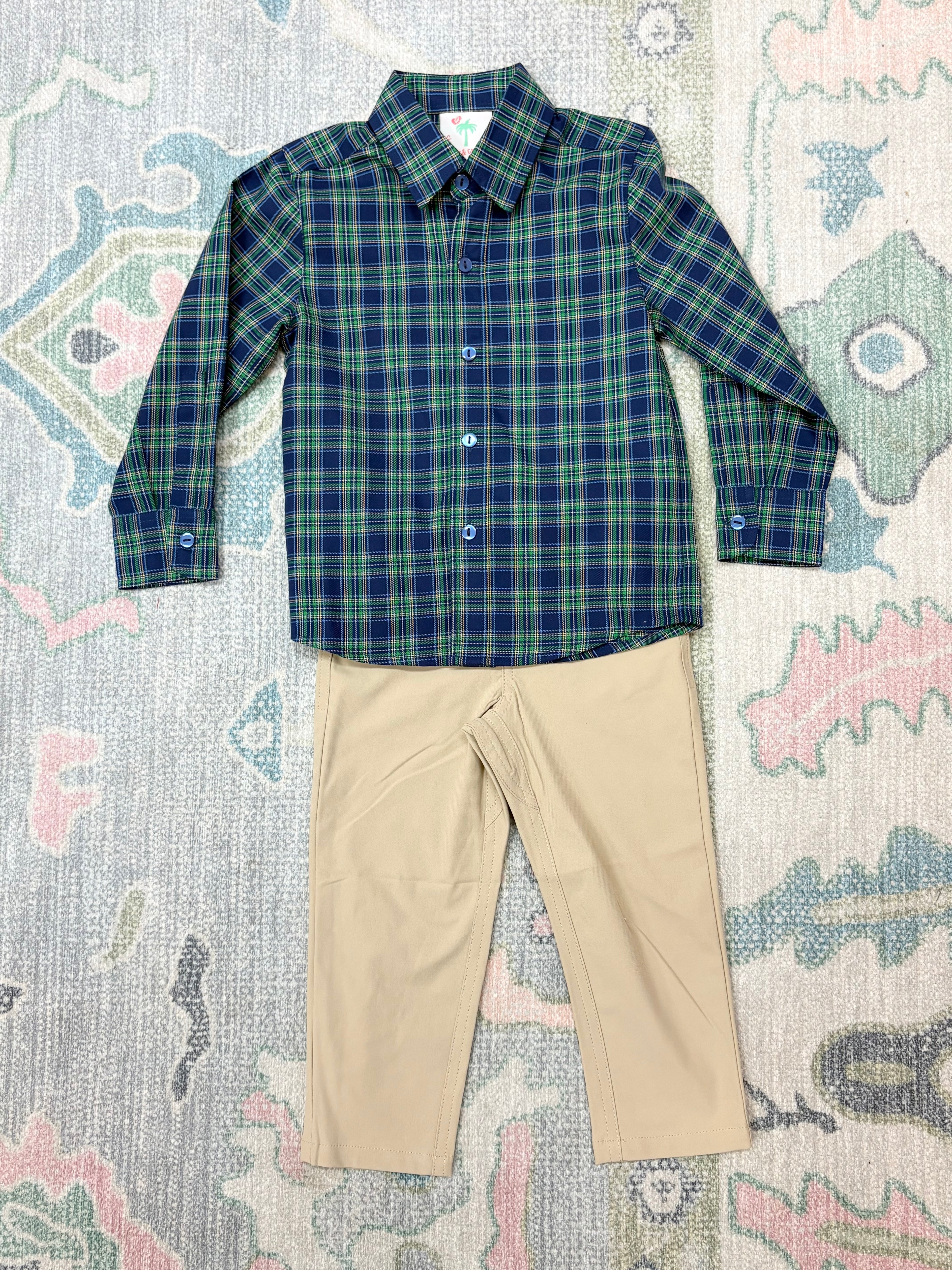 Boys Oxford Midnight Tartan Button Down
