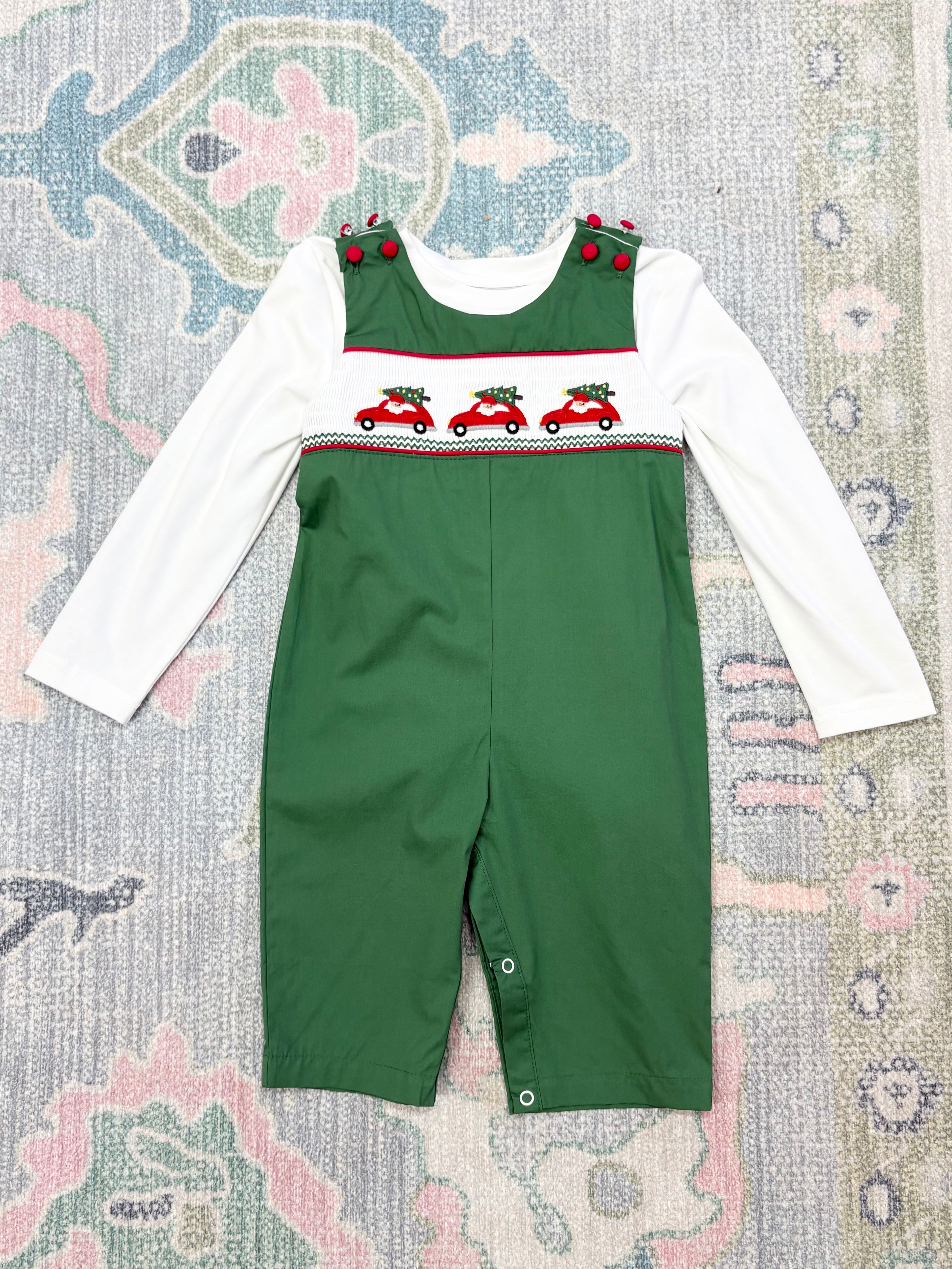 Smocked Santa Car Jon-Jon