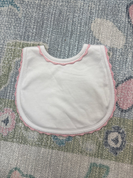 Baby Joy Pink Crochet Bib