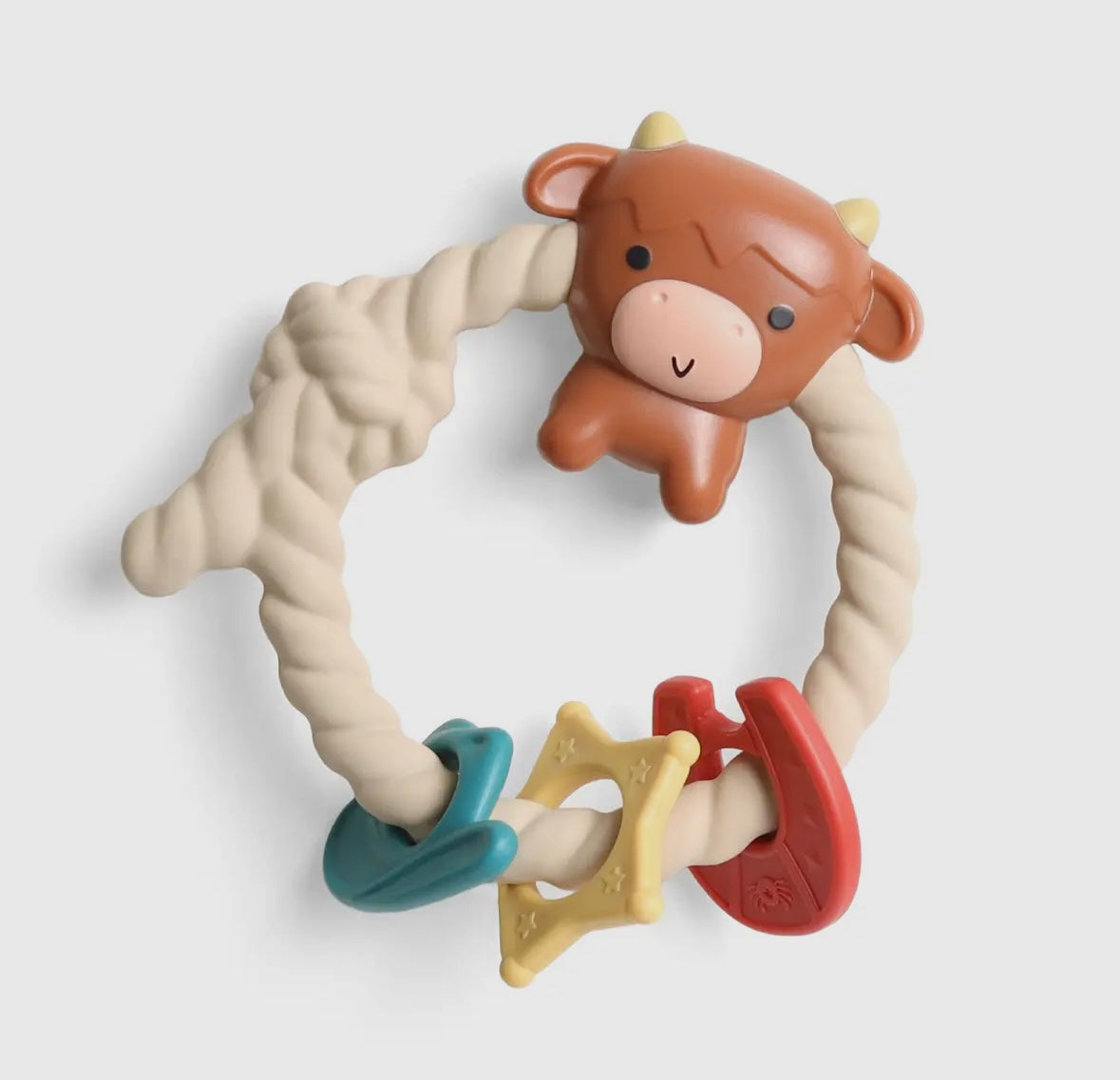 Highland Cow Teething Rattle