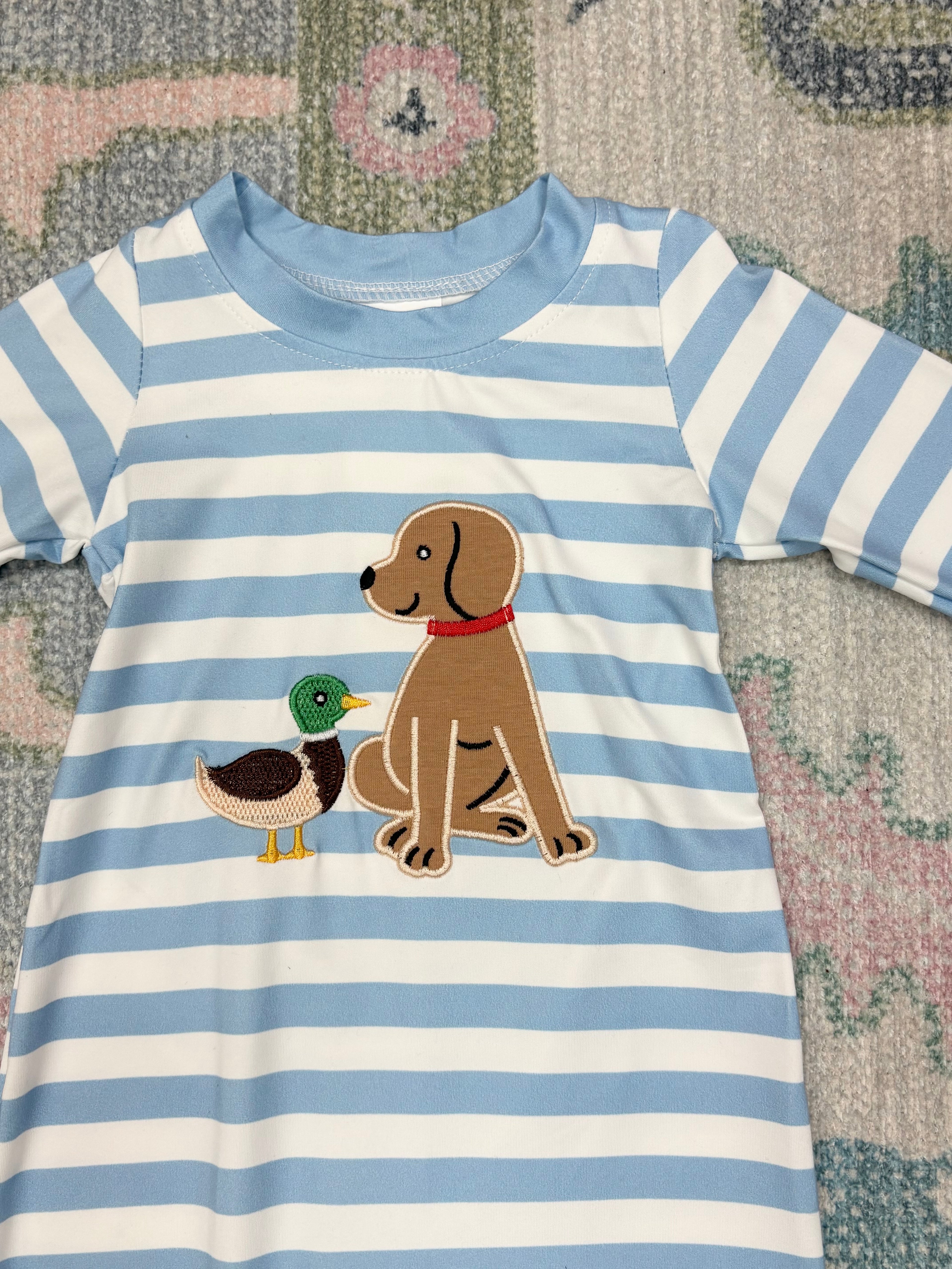 Duck Dog Boys Appliqué Romper