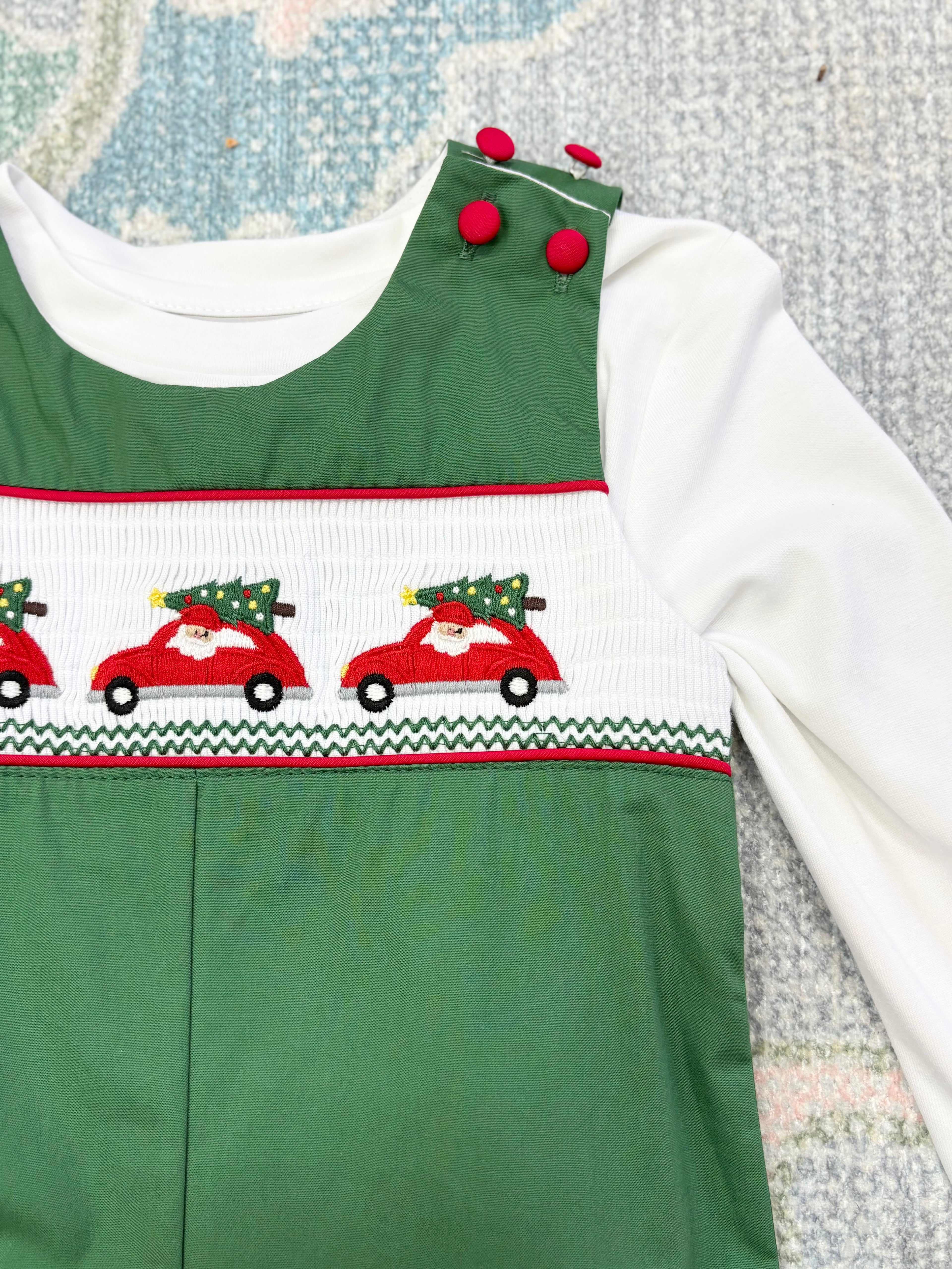 Smocked Santa Car Jon-Jon