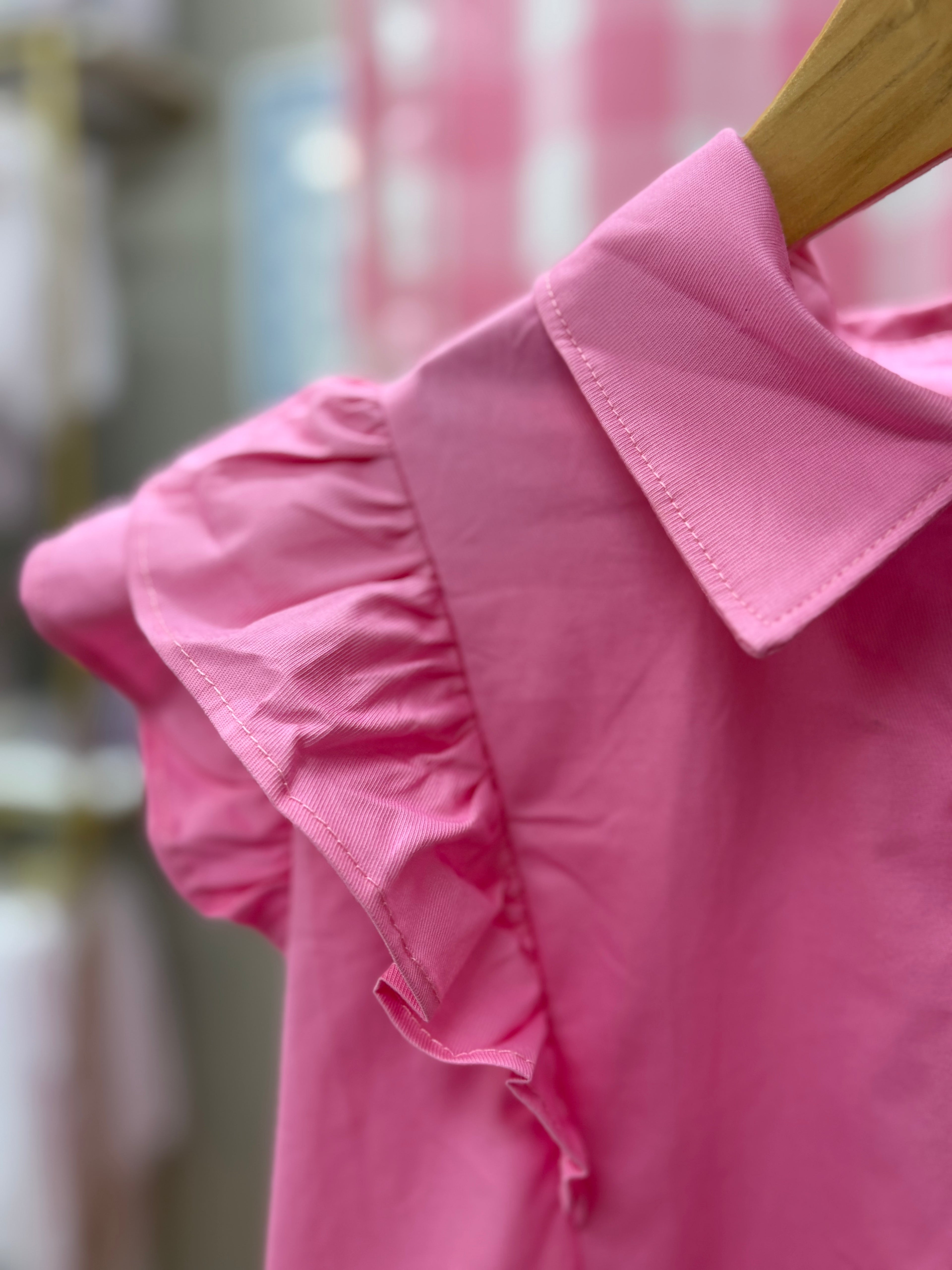 Ada Pink Ruffle Dress