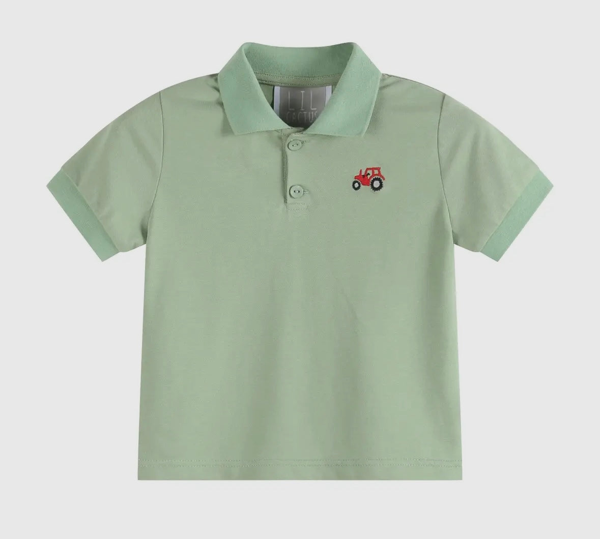 Green Tractor Golf Shirt