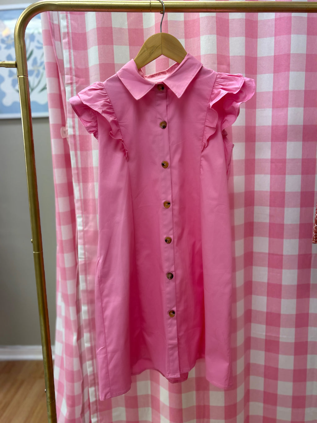 Ada Pink Ruffle Dress