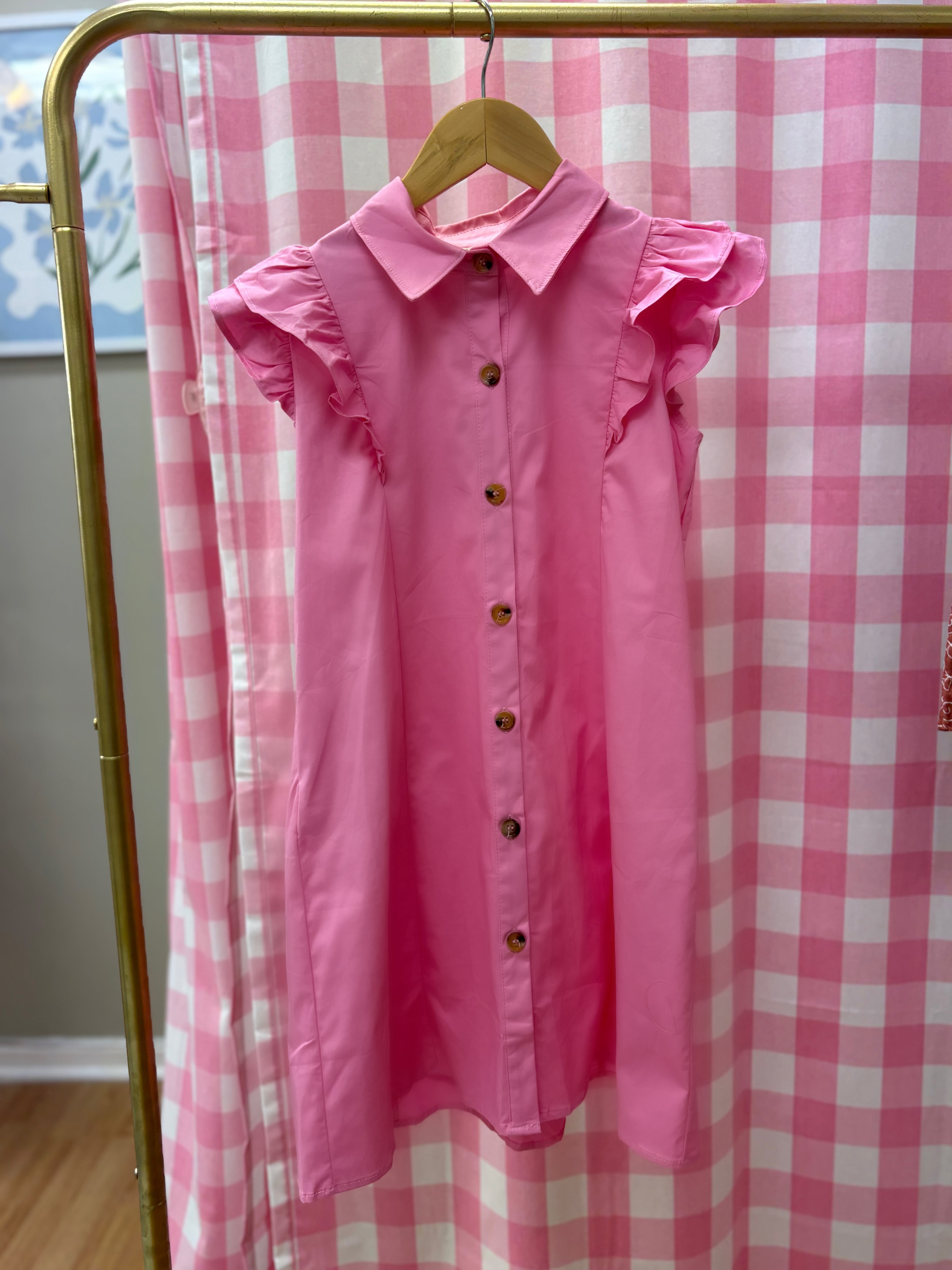 Ada Pink Ruffle Dress